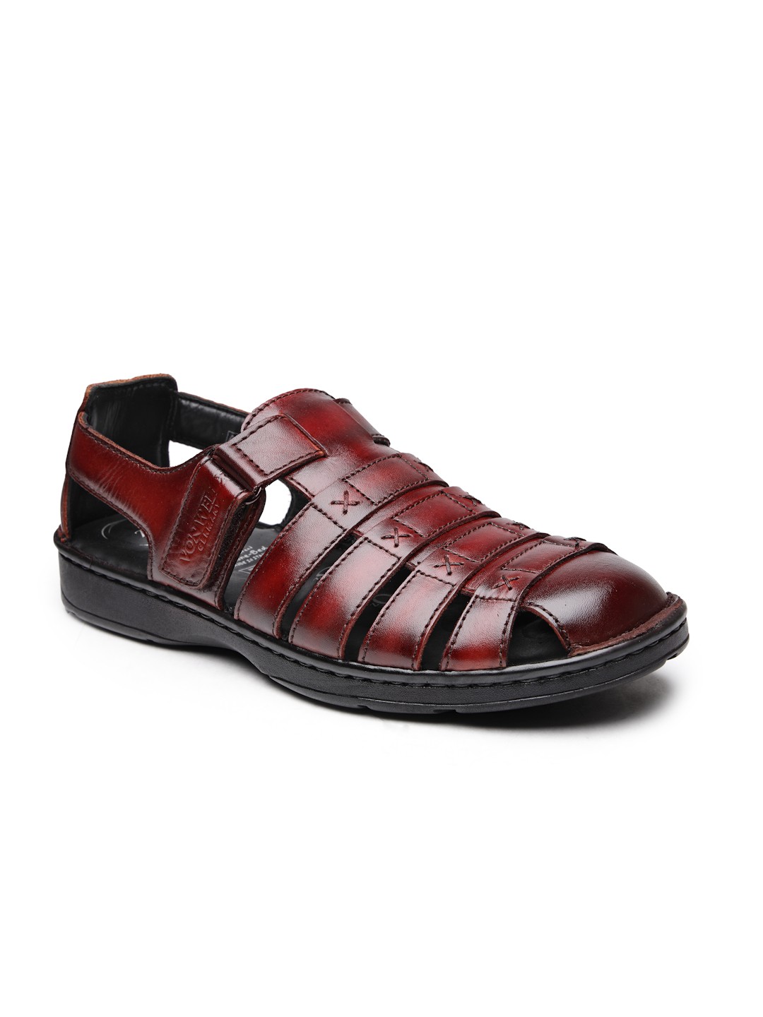 Buy Von Wellx Germany Comfort Men's Wine Sandals Melvil Online in Riyadh