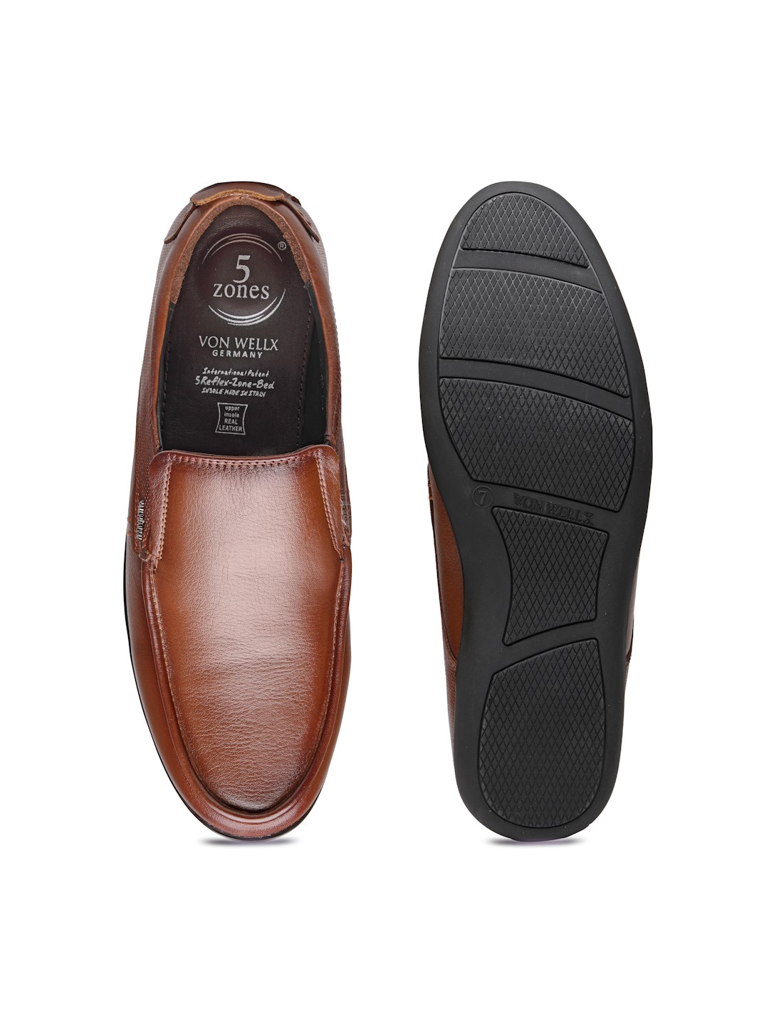Buy VON WELLX GERMANY comfort men's tan slipon HUDSON