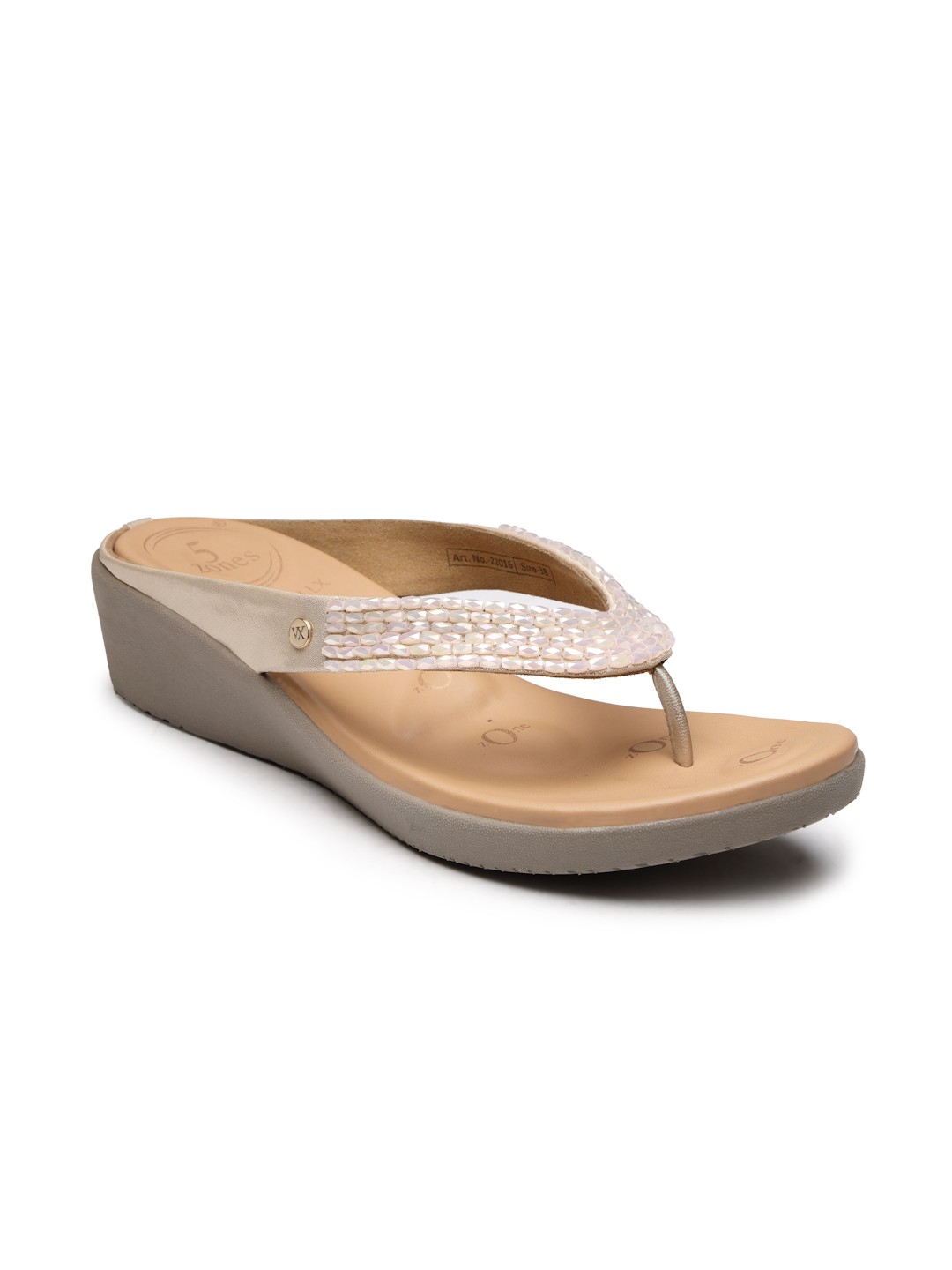 VON WELLX GERMANY comfort women's  Gold casual slippers FREYA