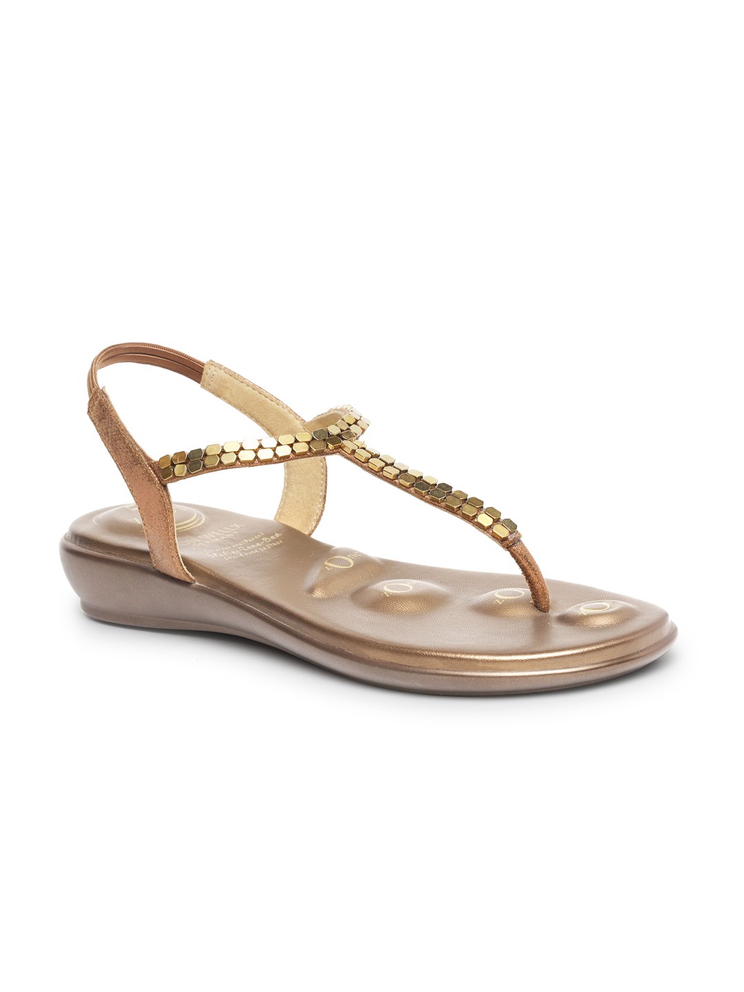 Buy Von Wellx Germany Comfort Women's Antic Gold Casual Sandals Regina Online in Tiruchirappalli