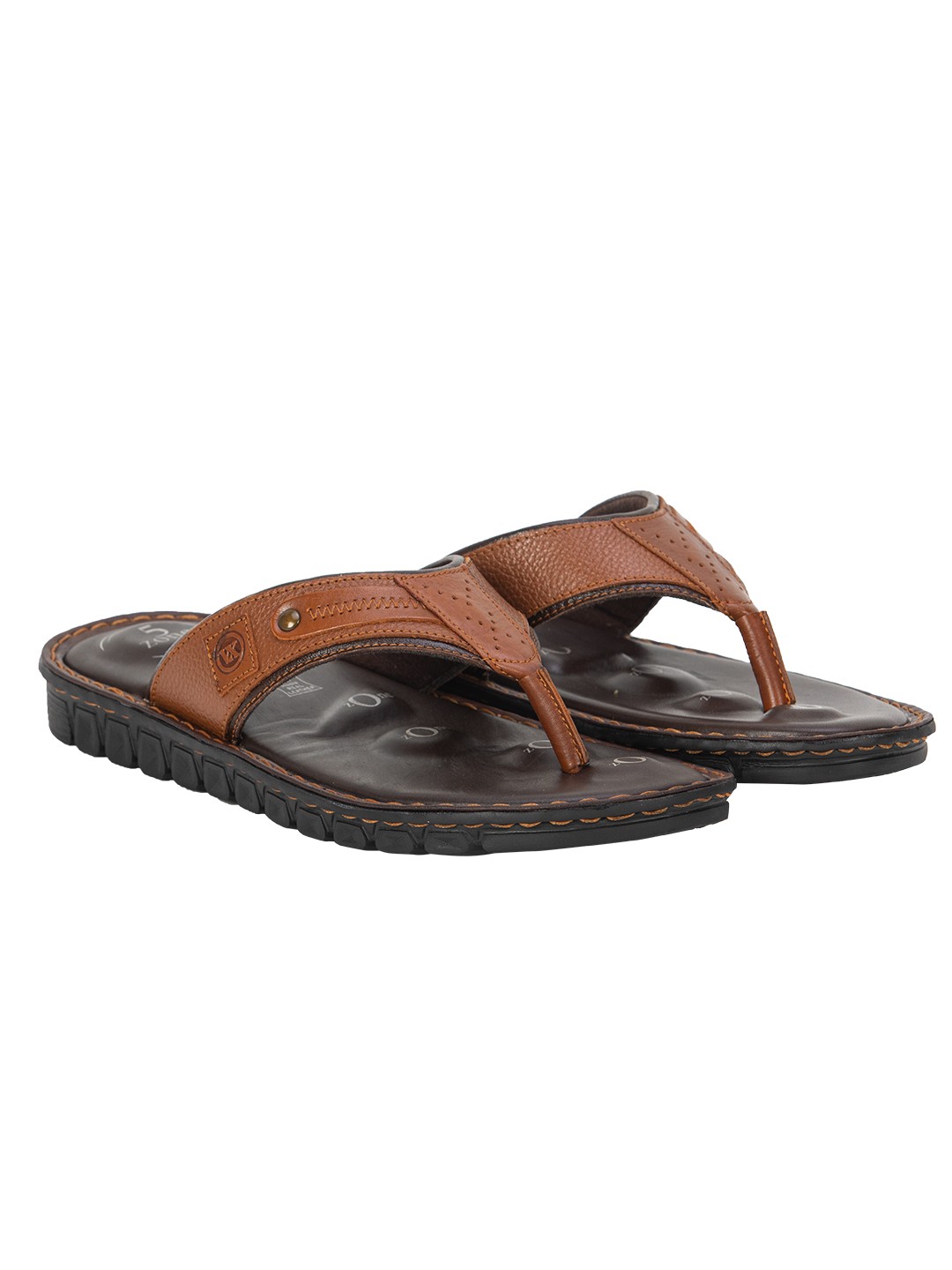 Buy Von Wellx Elmer Comfort Tan Slippers Online in Madhya Pradesh