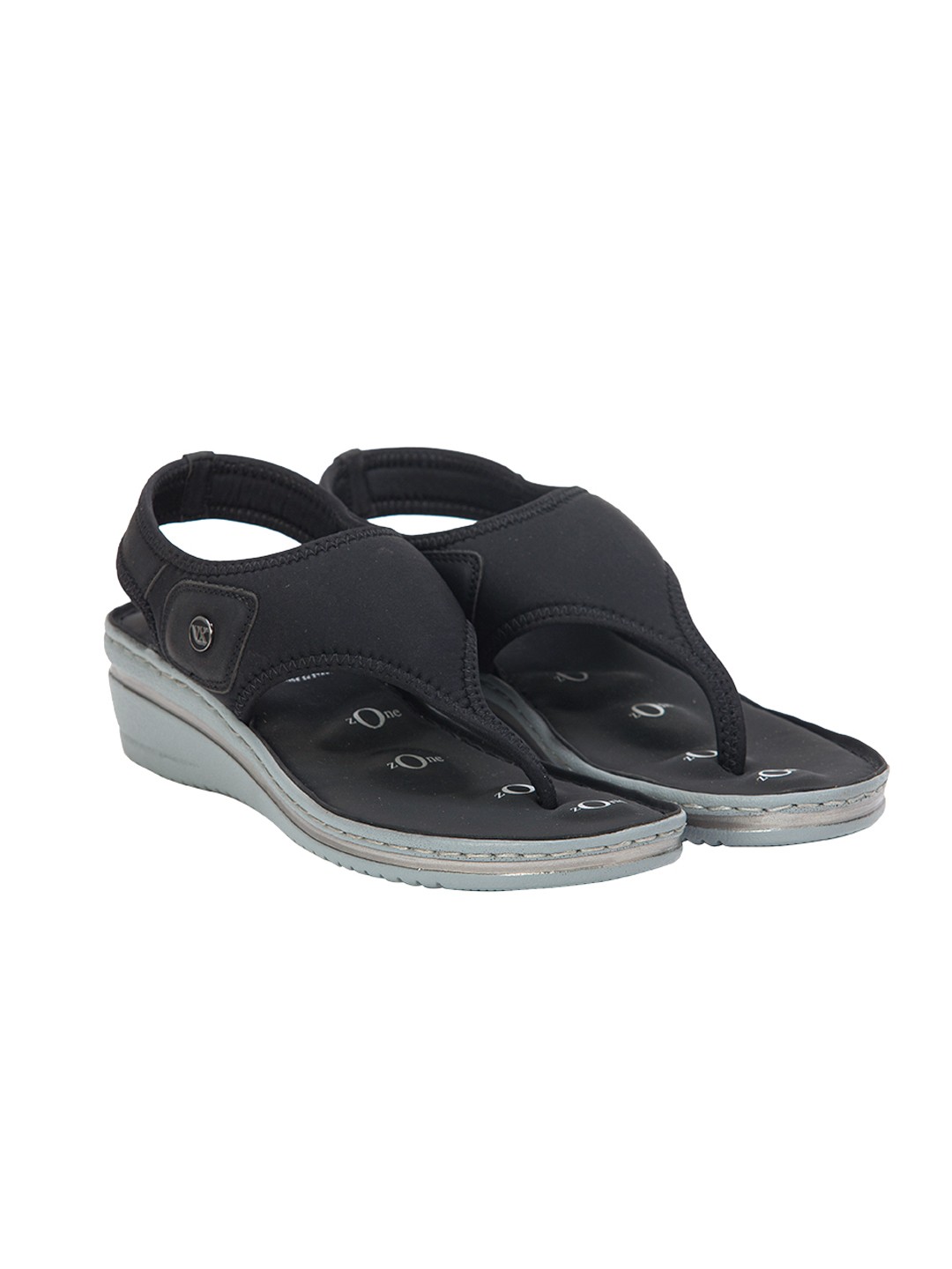 Buy Von Wellx Germany Comfort Della Black Sandals Online in Thane