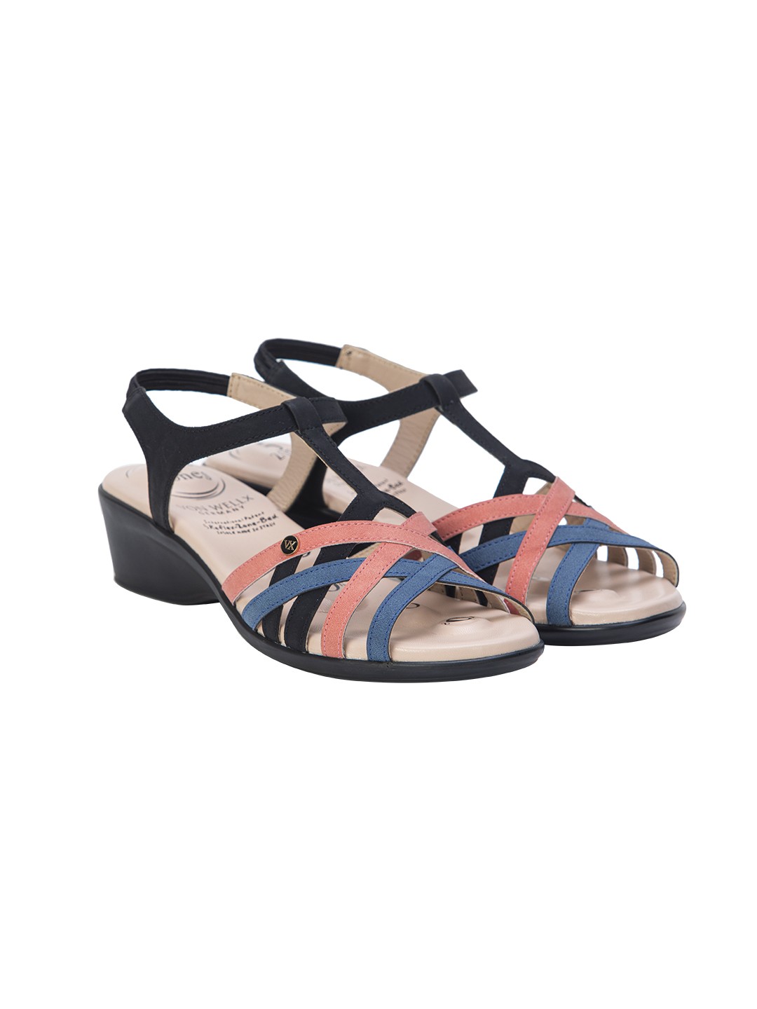 Buy VON WELLX CHLOE COMFORT BLACK SANDAL In Delhi