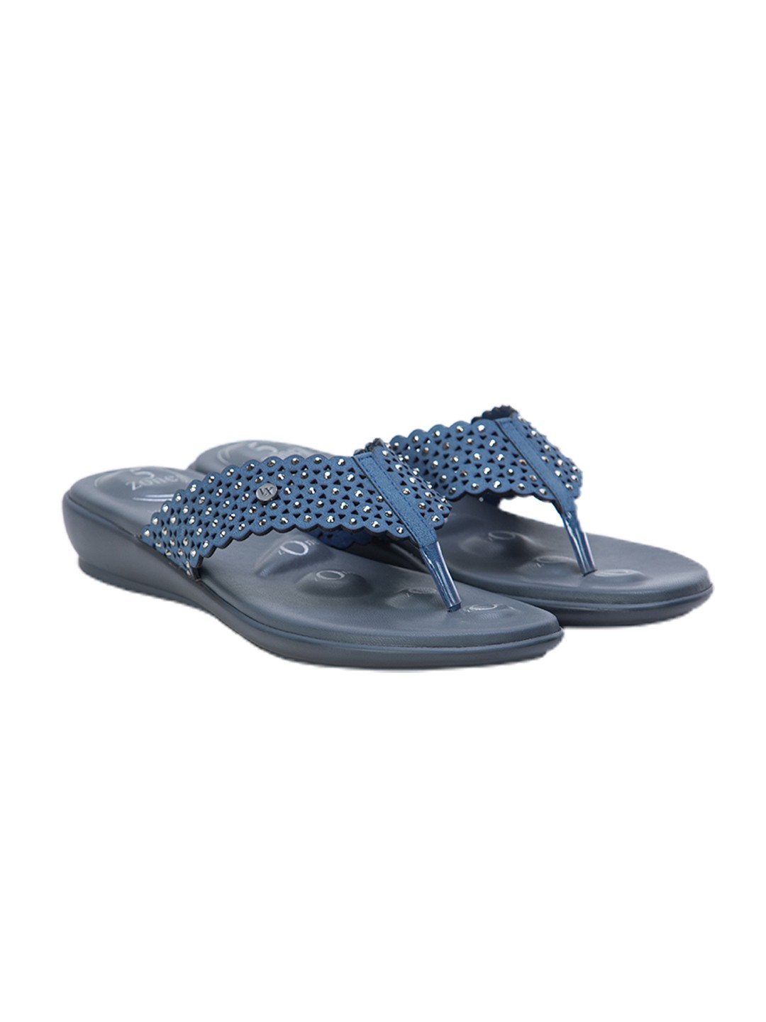 Buy Von Wellx Germany Comfort Gleam Blue Slippers Online in Ghaziabad