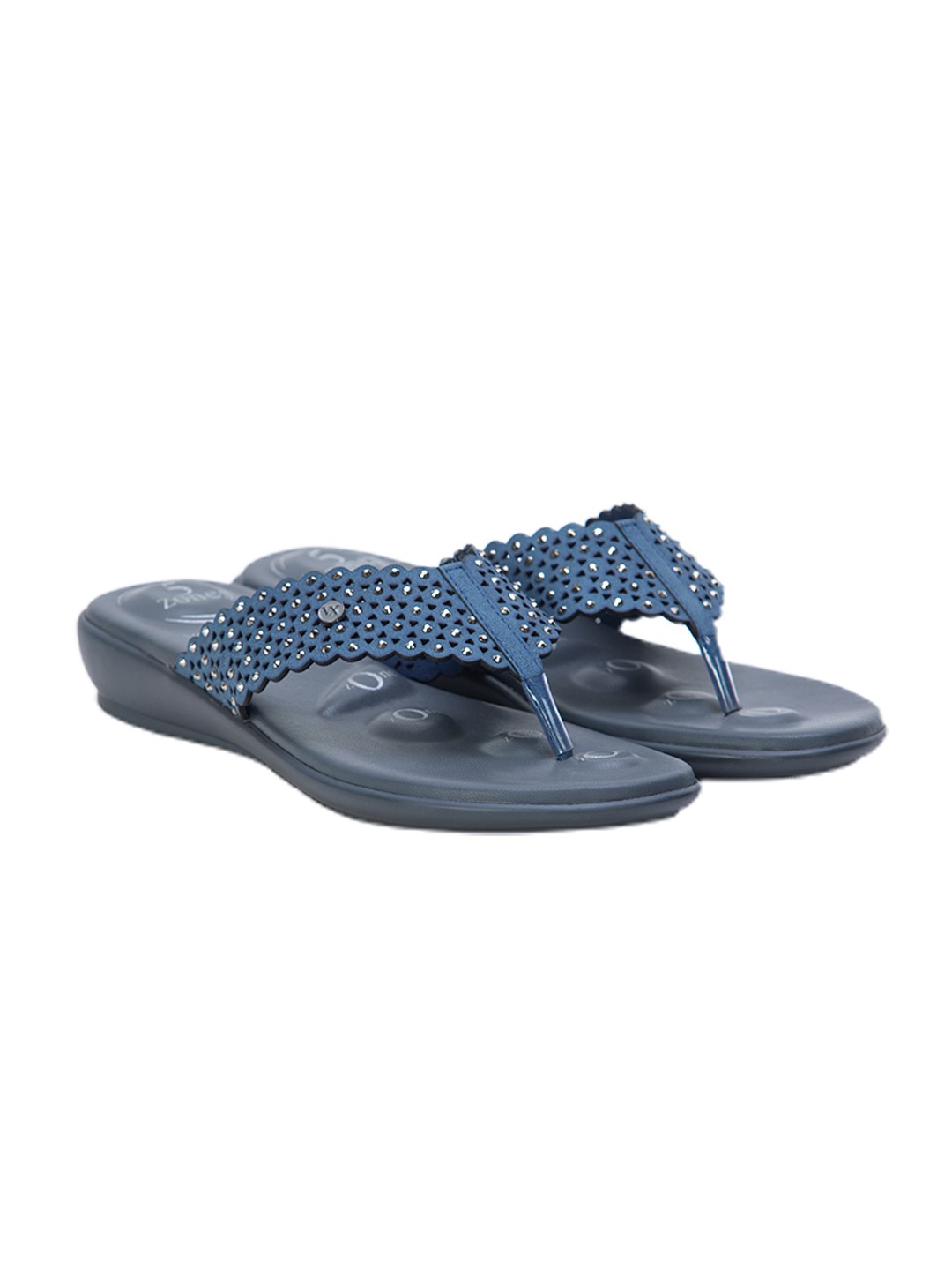 Buy Von Wellx Germany Comfort Gleam Blue Slippers Online in Nagpur