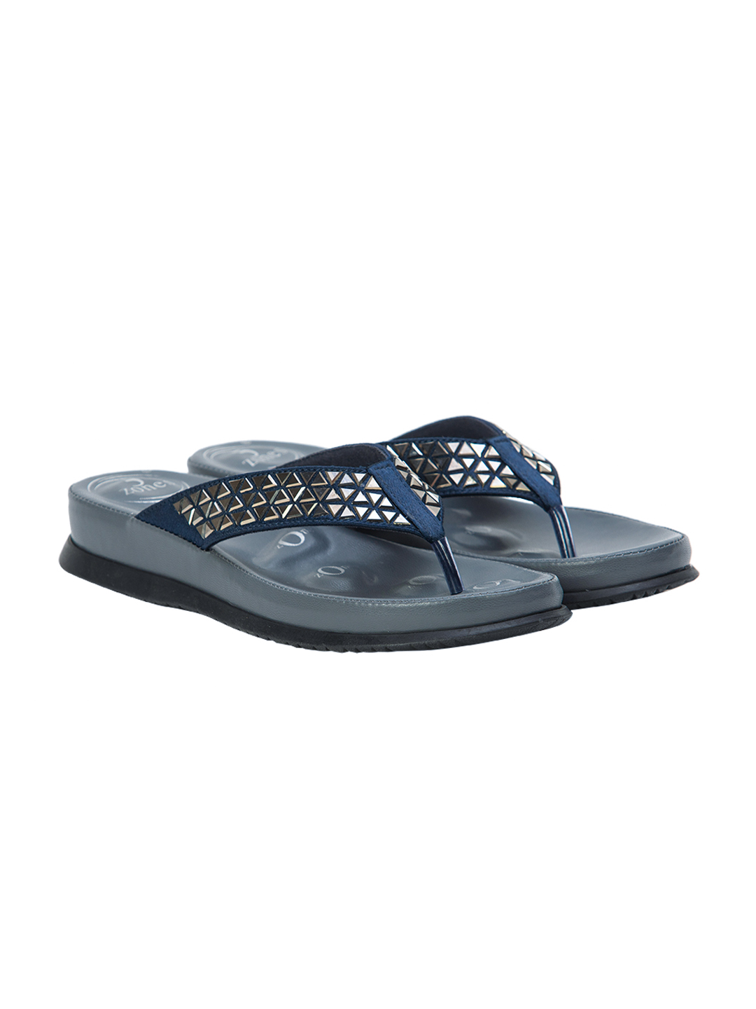 Buy Von Wellx Germany Comfort Beam Blue Slippers Online in Chandigarh