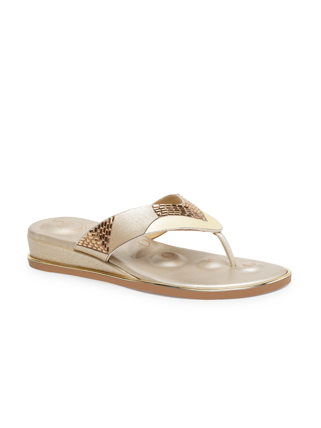 Buy Von Wellx Germany Comfort Women's Gold Slippers Carly Online in Muscat