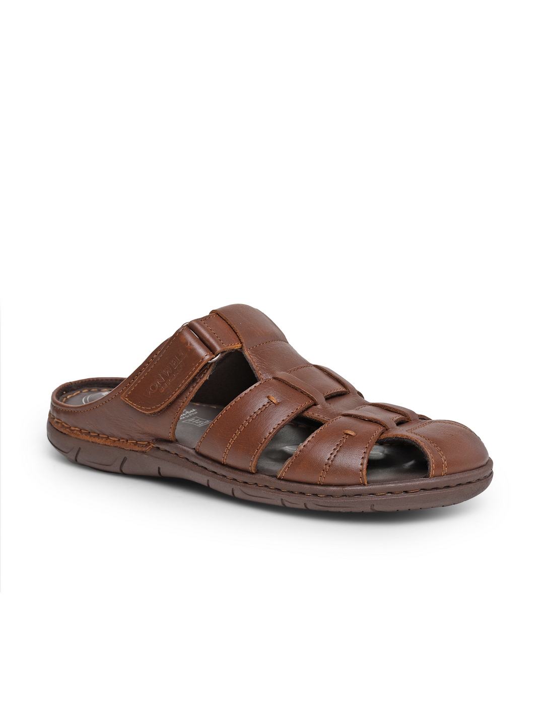 Buy VON WELLX GERMANY comfort men's tan sandal DAVIS In Delhi