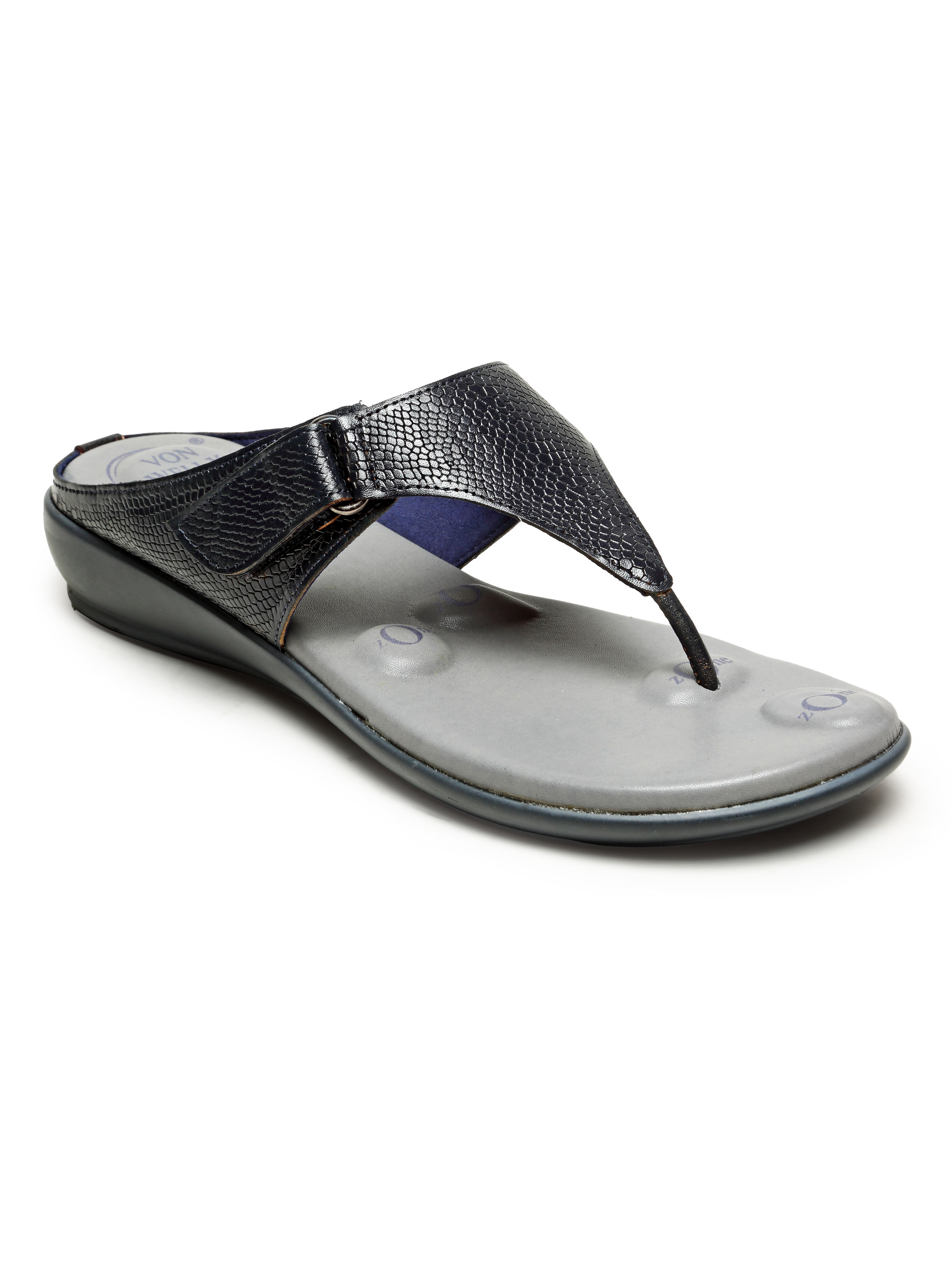 Buy Von Wellx Alisa Blue Slippers(specially For Diabetic Foot) Online in Jeddah