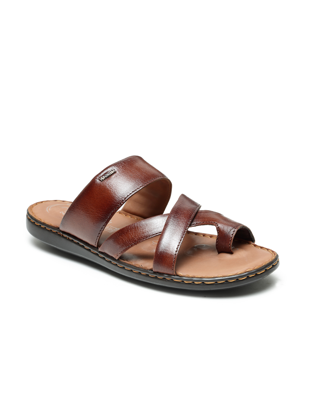 Buy Von Wellx Germany Comfort Men's Brown Slippers Boden Online in Dammam