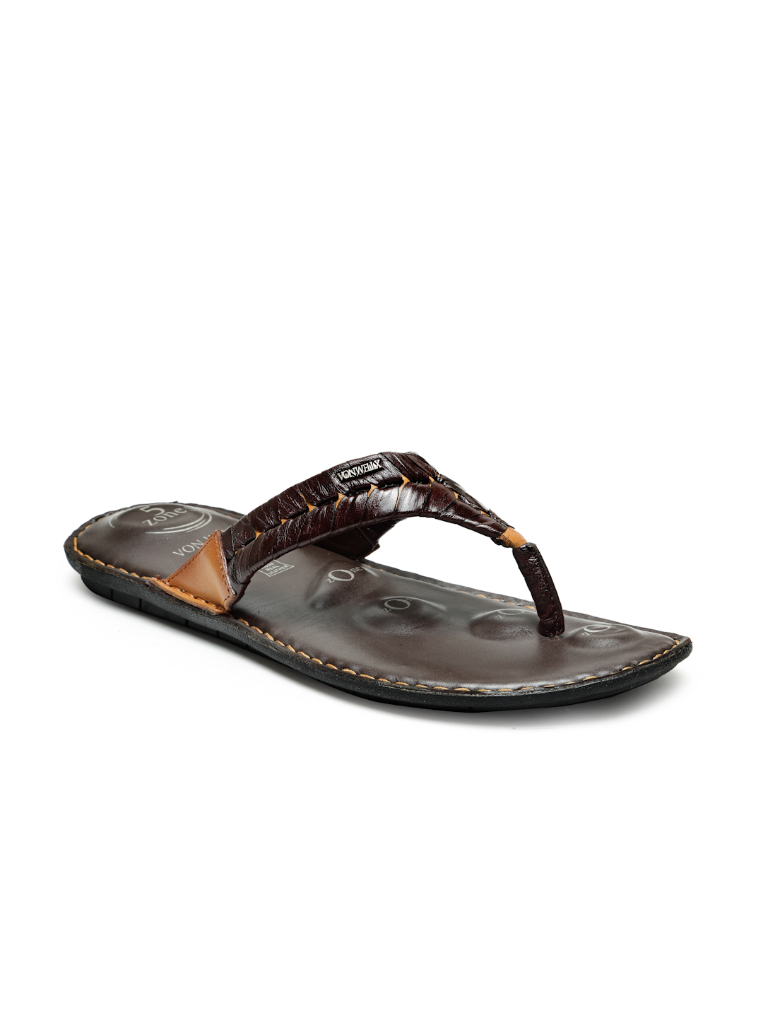 Buy Von Wellx Germany Comfort Men's Tan Slippers Alonso Online in Indore