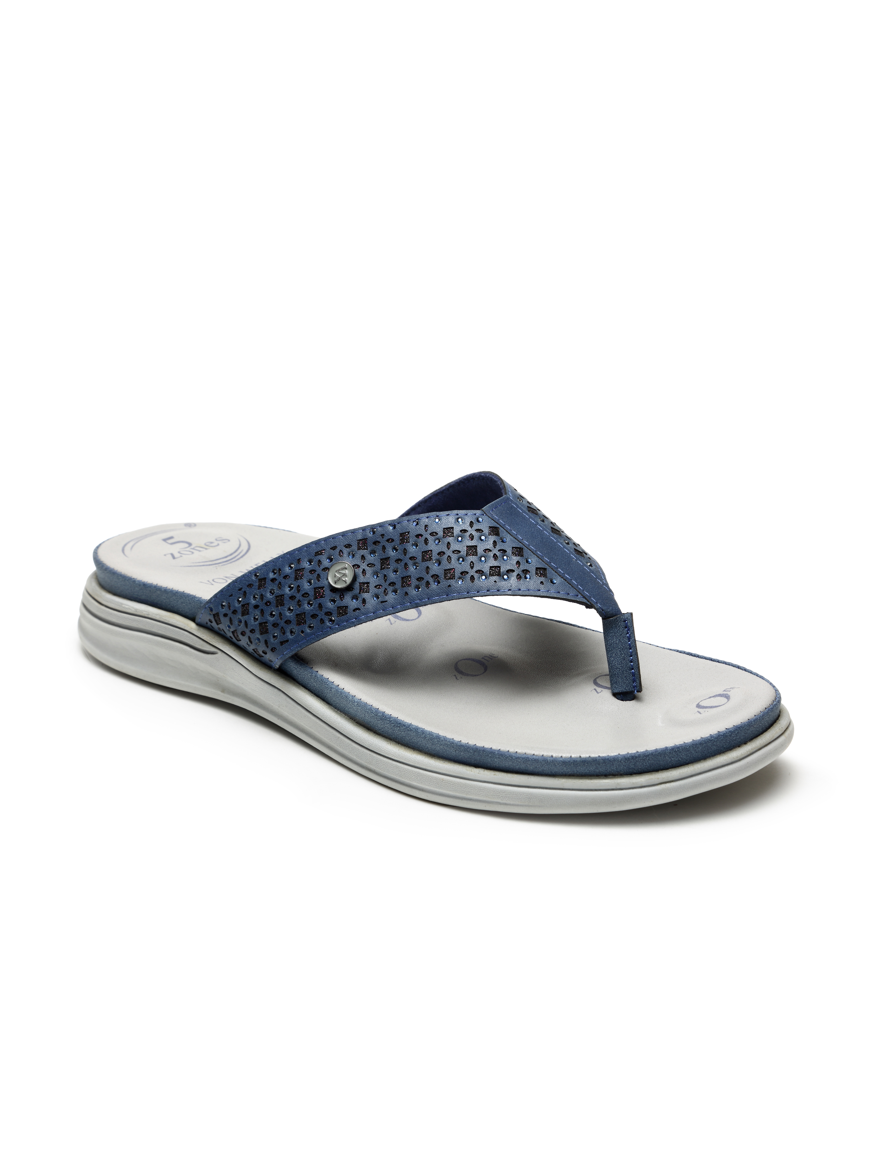 Buy Von Wellx Germany Comfort Women's  Blue Casual Slippers Sarah Online in Bangalore