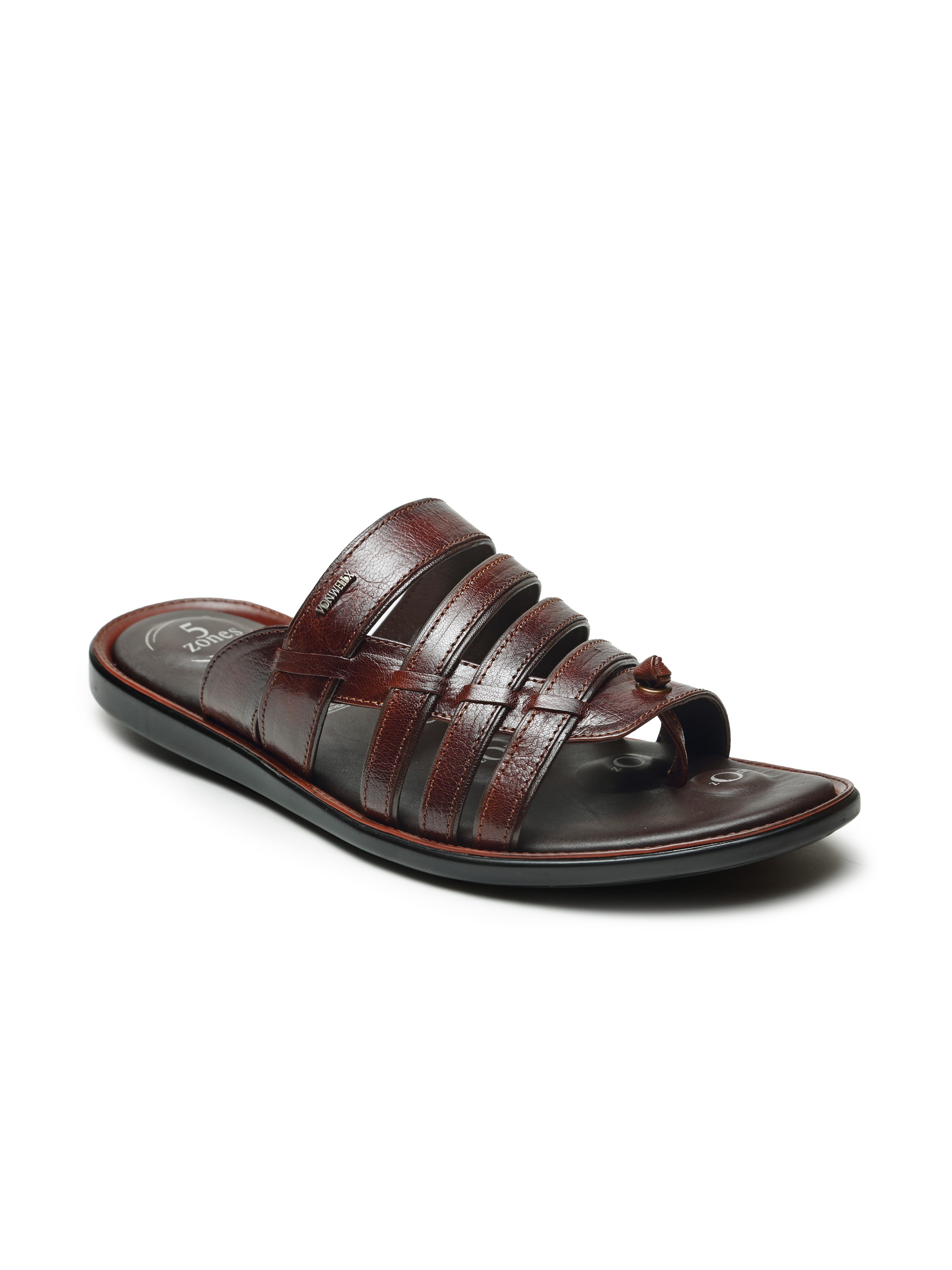 Buy VON WELLX GERMANY comfort men's tan slippers HARLAN In Delhi