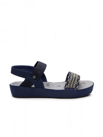 VON WELLX GERMANY comfort women's blue casual sandals LARA