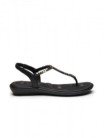 VON WELLX GERMANY comfort women's black casual sandals REGINA