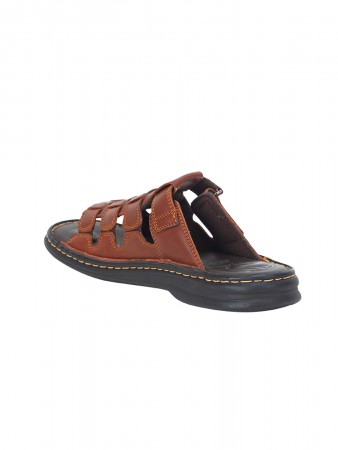 VON WELLX GERMANY COMFORT BROWN CONNOR SLIPPERS