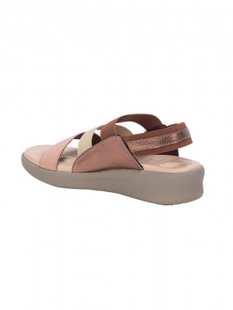 VON WELLX GERMANY COMFORT CAMILA BROWN SANDALS