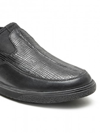 VON WELLX GERMANY comfort men's black casual loafers EVERETT