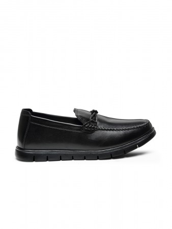 VON WELLX GERMANY comfort men's black casual loafers STEIN