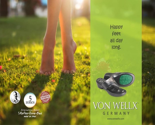 No matter how hard your toil, Von Wellx is here to give you happy feet all day long!