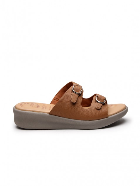 Buy Von Wellx Germany Comfort Women's Tan Casual Slippers Florence Online in Sharjah