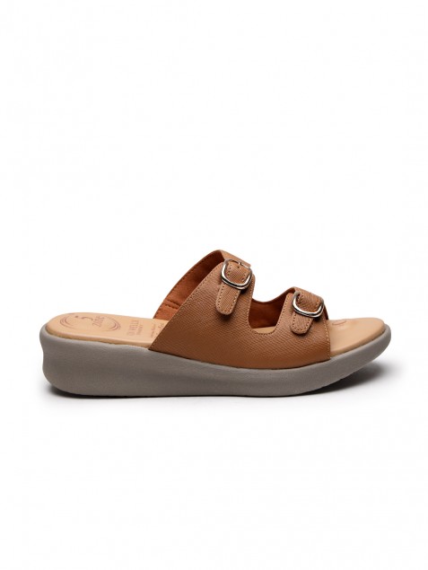 Buy Von Wellx Germany Comfort Women's Tan Casual Slippers Florence Online in Madhya Pradesh