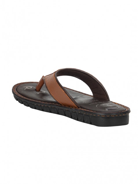 Buy Von Wellx Elmer Comfort Tan Slippers Online in Madhya Pradesh