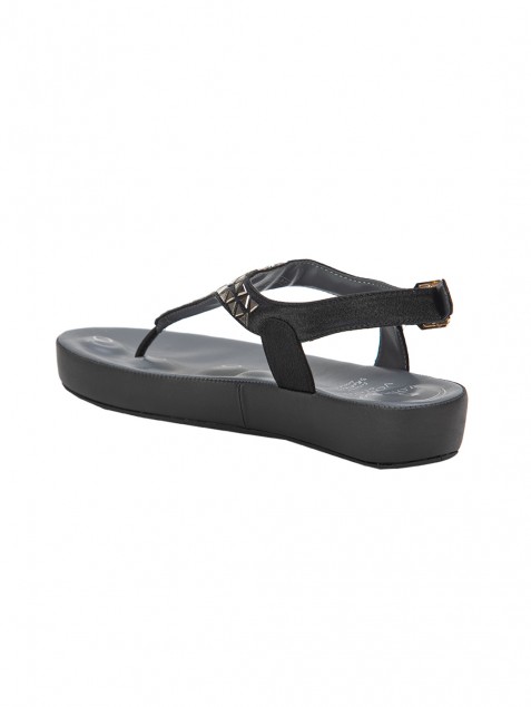 Buy Von Wellx Haven Comfort Black Sandal Online in Salalah