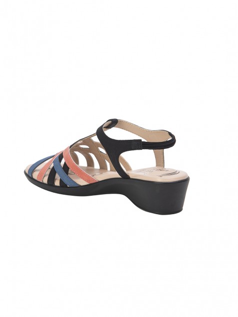 Buy VON WELLX CHLOE COMFORT BLACK SANDAL In Delhi