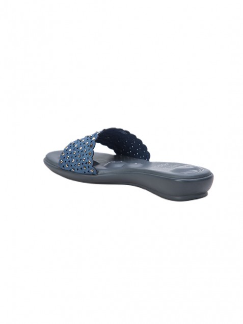 Buy Von Wellx Germany Comfort Vivre Blue Slippers Online in Kanpur