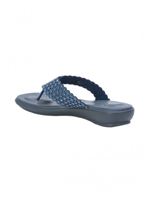 Buy Von Wellx Germany Comfort Gleam Blue Slippers Online in Jeddah