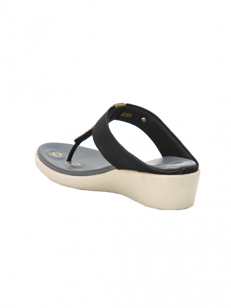 Buy Von Wellx Germany Comfort Silken Black Slippers Online in Nagpur