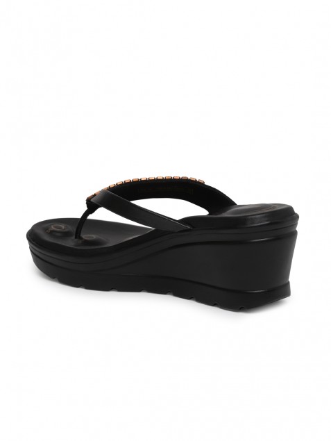 Buy VON WELLX GERMANY comfort women's black casual slippers KARL In Delhi