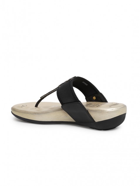 Buy Von Wellx Germany Comfort Women's Black Slippers Lenia Online in Kolkata