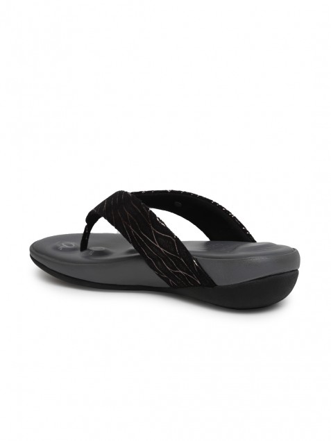 Buy Von Wellx Germany Comfort Vivian Black Slippers Online in Kolkata