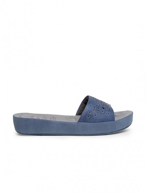 Buy VON WELLX GERMANY comfort women's blue slippers LENIA In Delhi