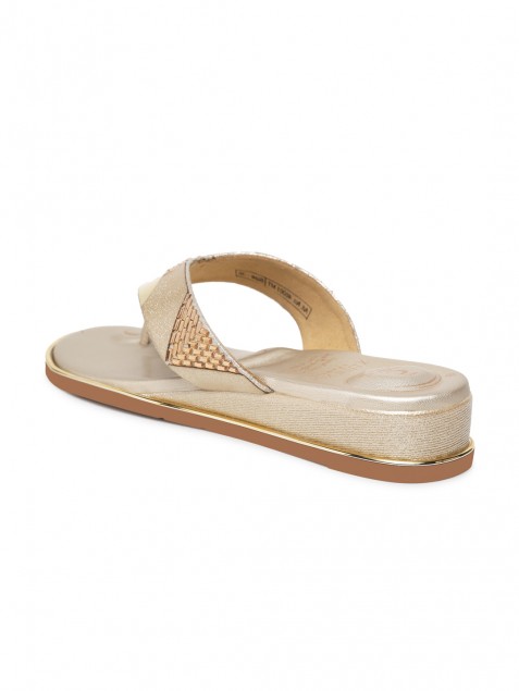 Buy Von Wellx Germany Comfort Women's Gold Slippers Carly Online in Nagpur