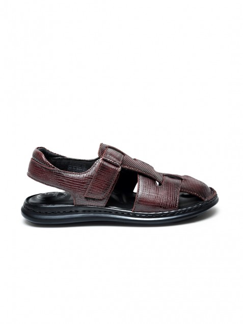Buy VON WELLX GERMANY comfort men's wine sandals MORGEN In Delhi